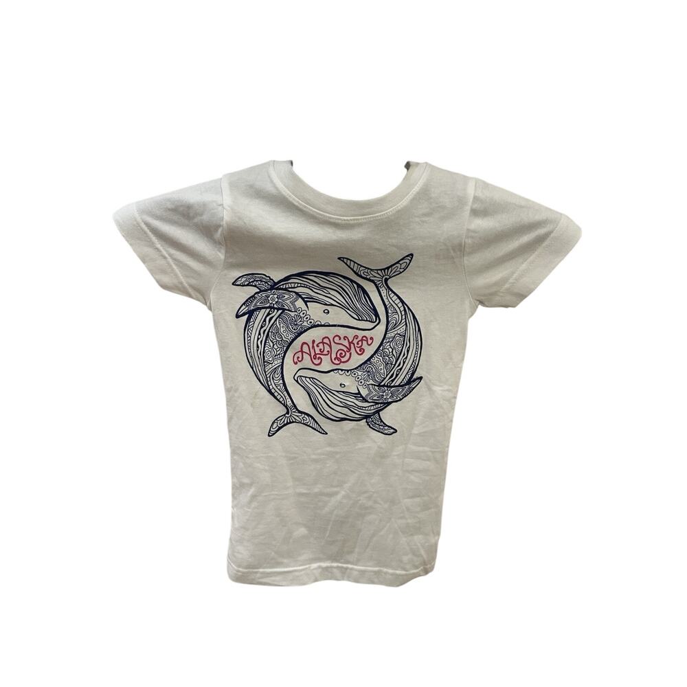 NWT Del Sol White Alaska T-Shirt Youth size XS